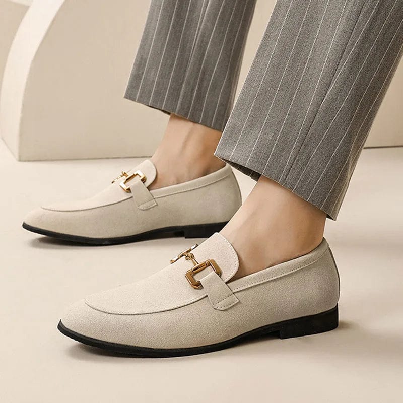 Nero – Wildleder-Loafer mit Metall-Schnalle