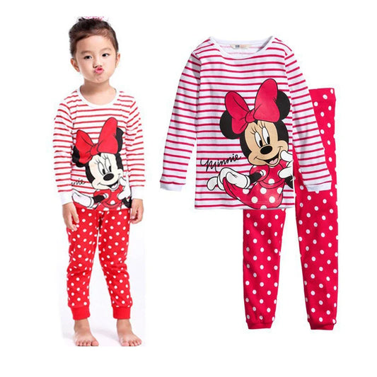Lotte Prinzessin Pyjama Set für Kinder – Minnie Mouse Zweifarbiger Pyjama Set