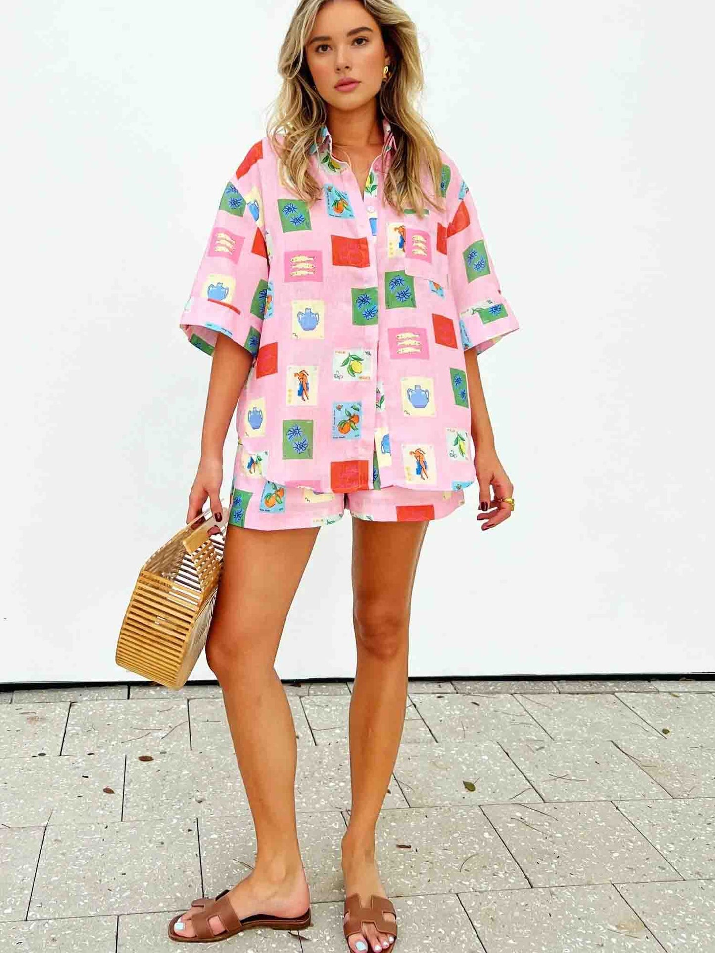 SommerBrise Set – Fröhliches Top & Shorts Combo
