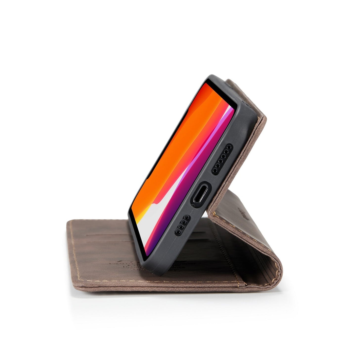 iPhone Leder Flipcase – Magnetisch & Funktional
