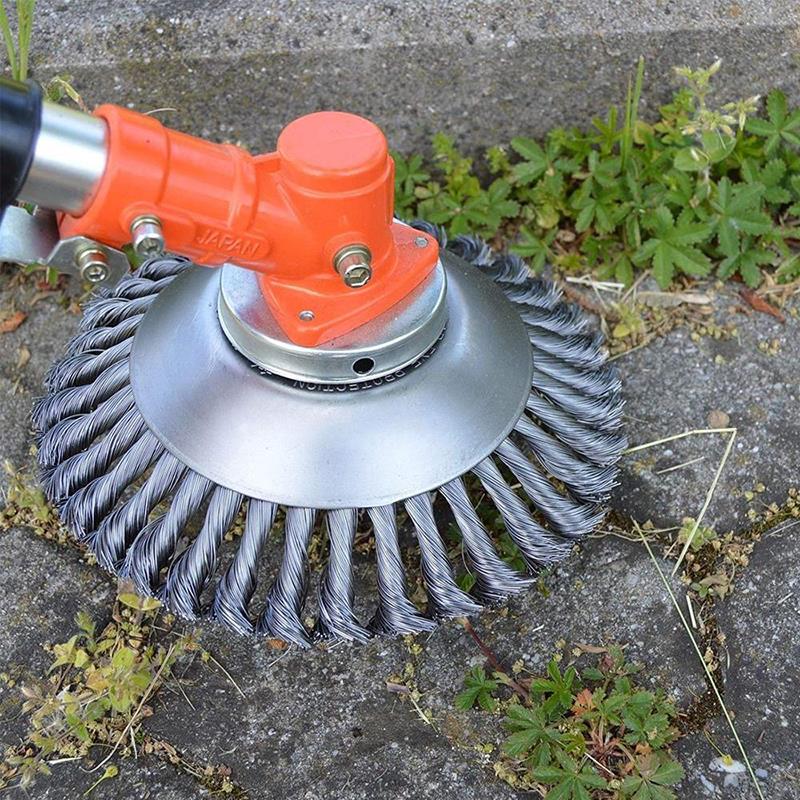 Kraftvolle Unkrautbürste