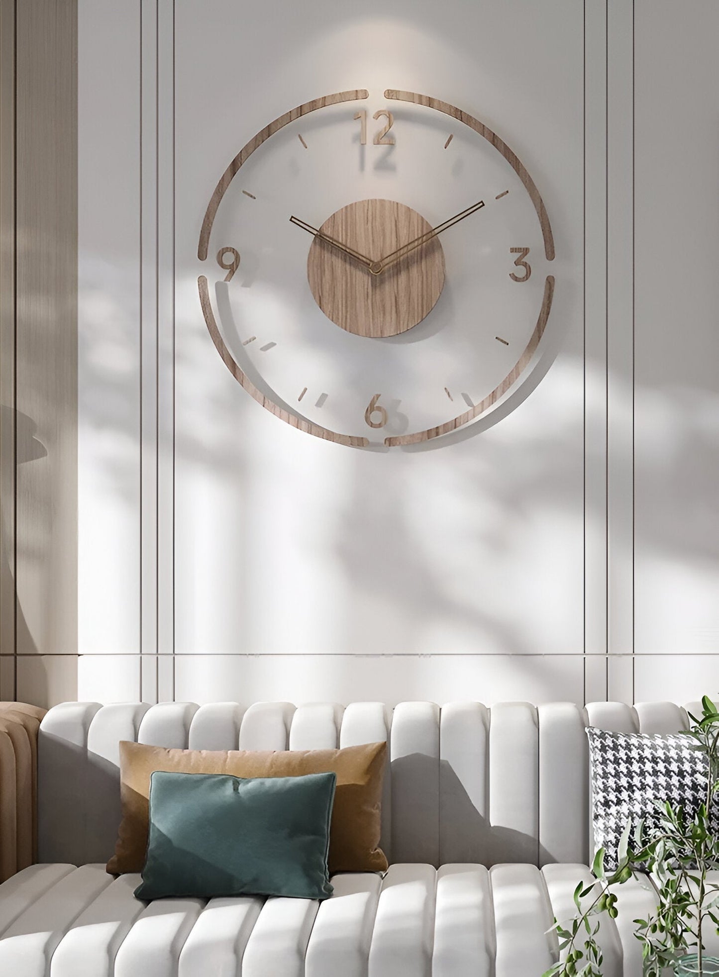 ClearWood Stille Wanduhr – Zeitgemäßes Holz- und Acryl-Design