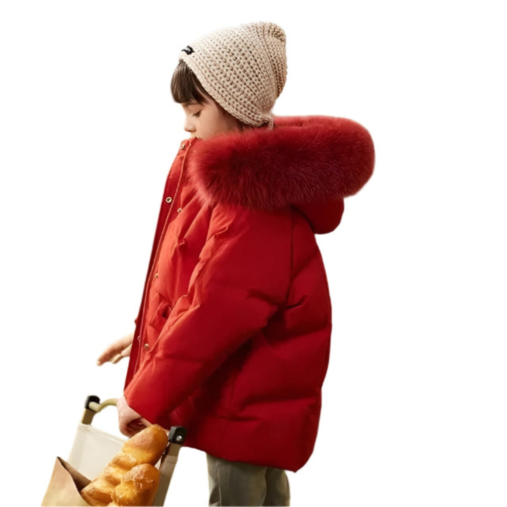Kinder Winterjacke mit Daunen – Warm, Leicht und Bequem