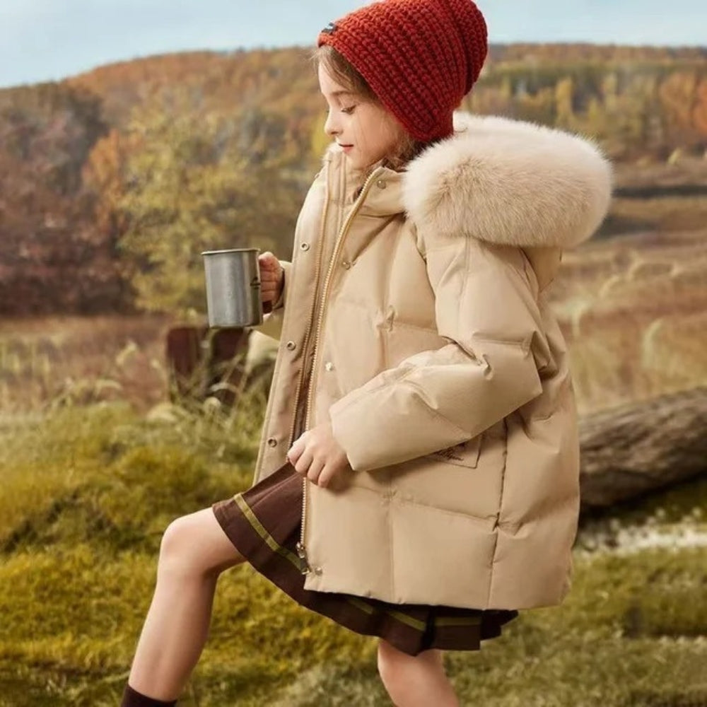 Kinder Winterjacke mit Daunen – Warm, Leicht und Bequem