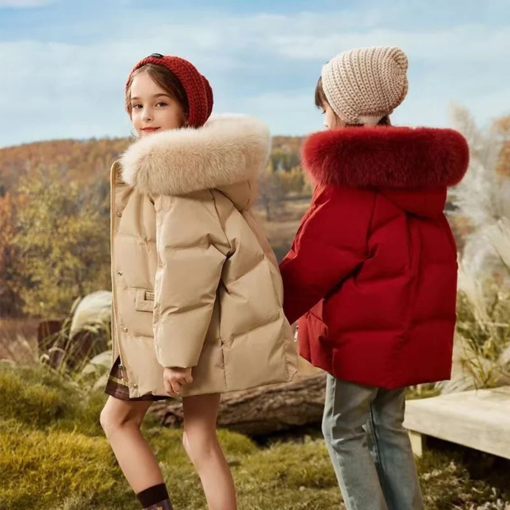 Kinder Winterjacke mit Daunen – Warm, Leicht und Bequem