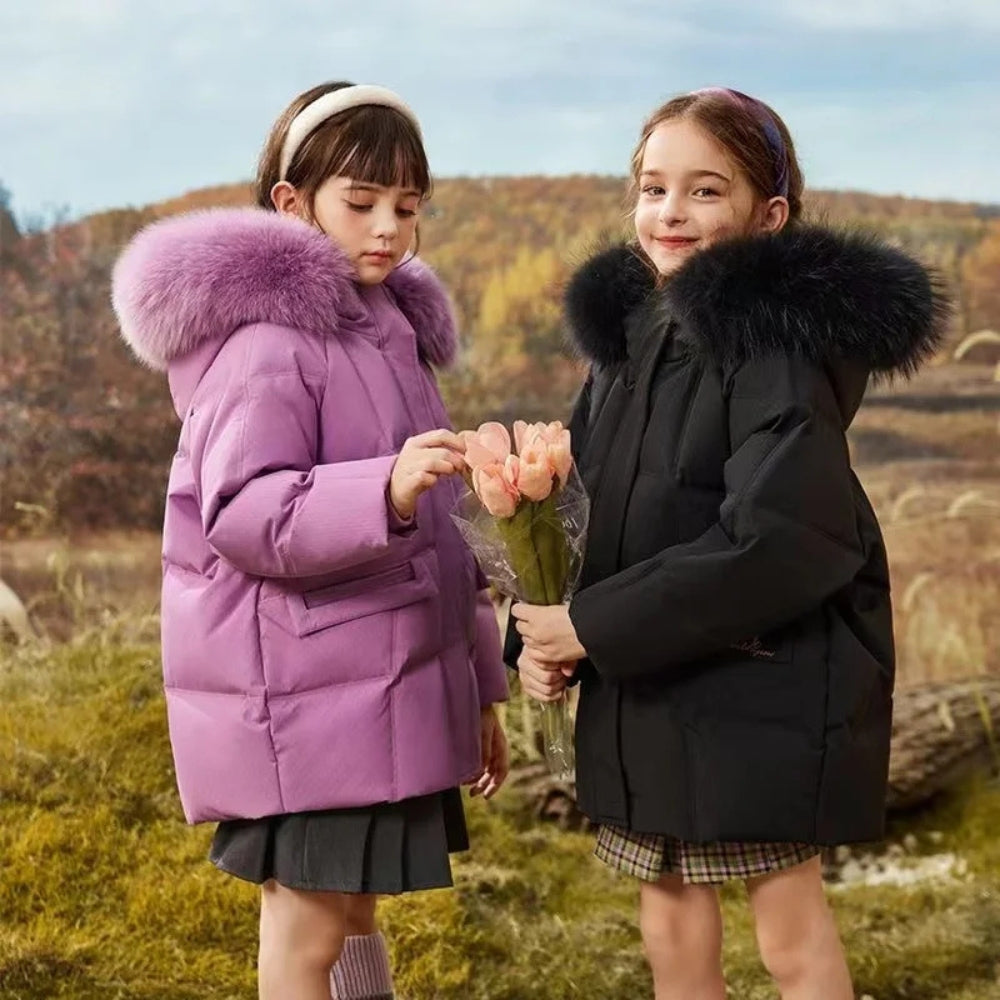 Kinder Winterjacke mit Daunen – Warm, Leicht und Bequem