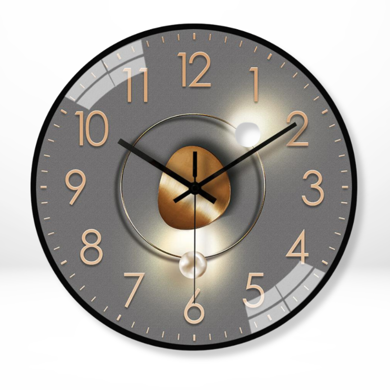 Luxe Runde Wanduhr – Zeitloses Design und Geräuschlose Ruhe