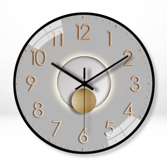 Luxe Runde Wanduhr – Zeitloses Design und Geräuschlose Ruhe