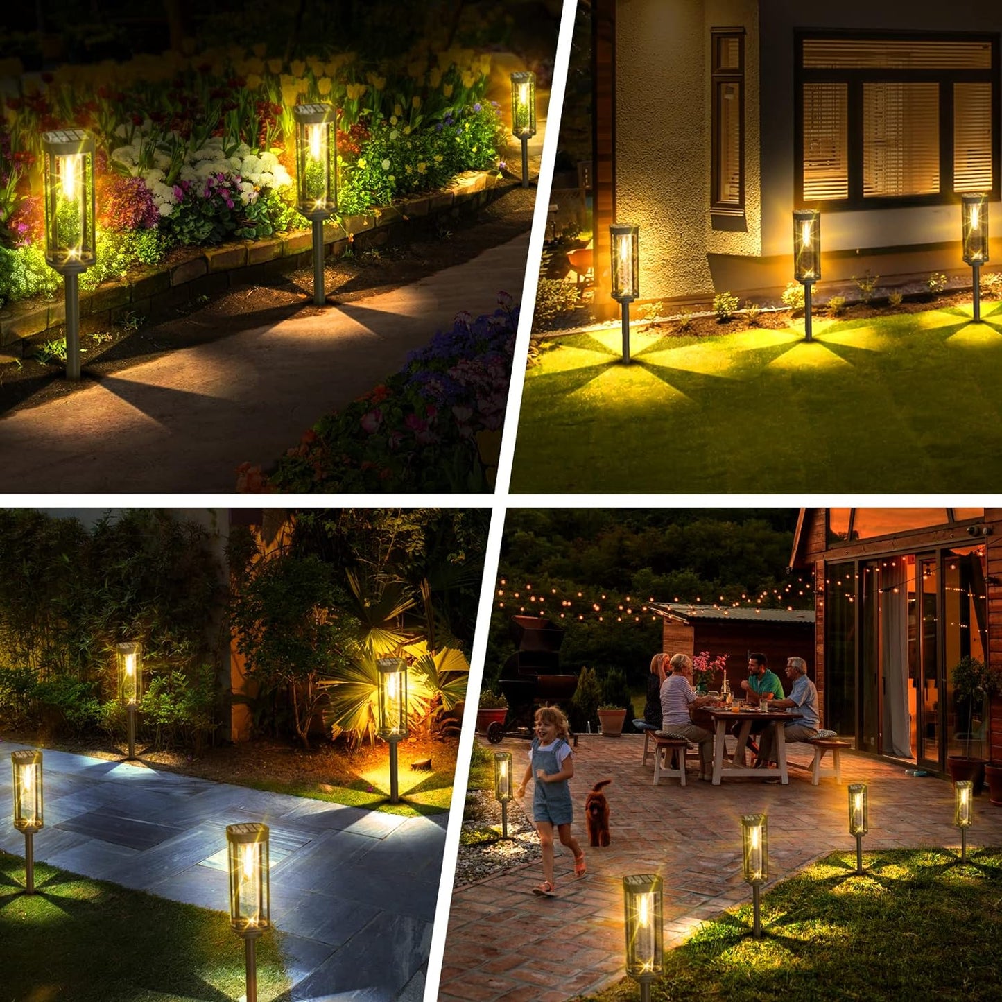 EcoGlow Solarleuchte – Wetterfeste Außenbeleuchtung mit Warm-LED-Licht