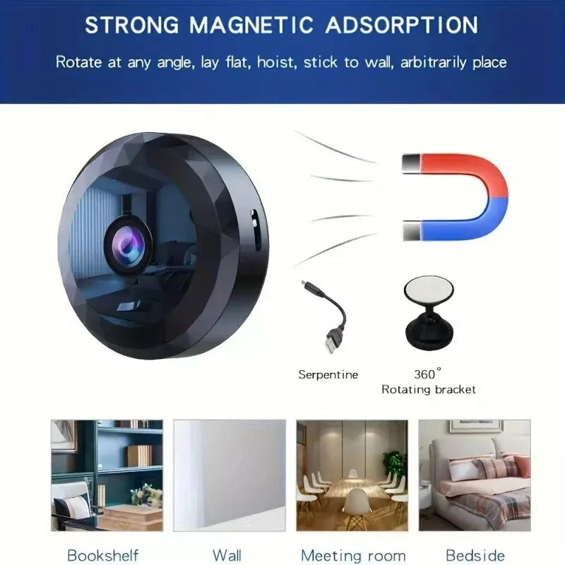 Magnetische Mini-WiFi-Kamera – Diskret und Zuverlässig für Tag und Nacht