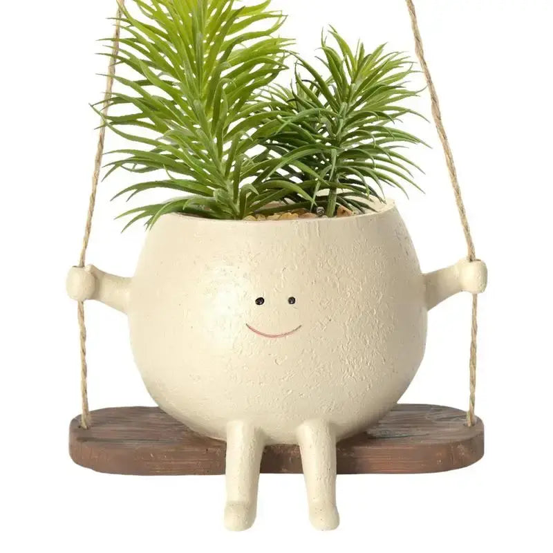 SwingPot – Hängender Blumentopf auf Schaukelsitz
