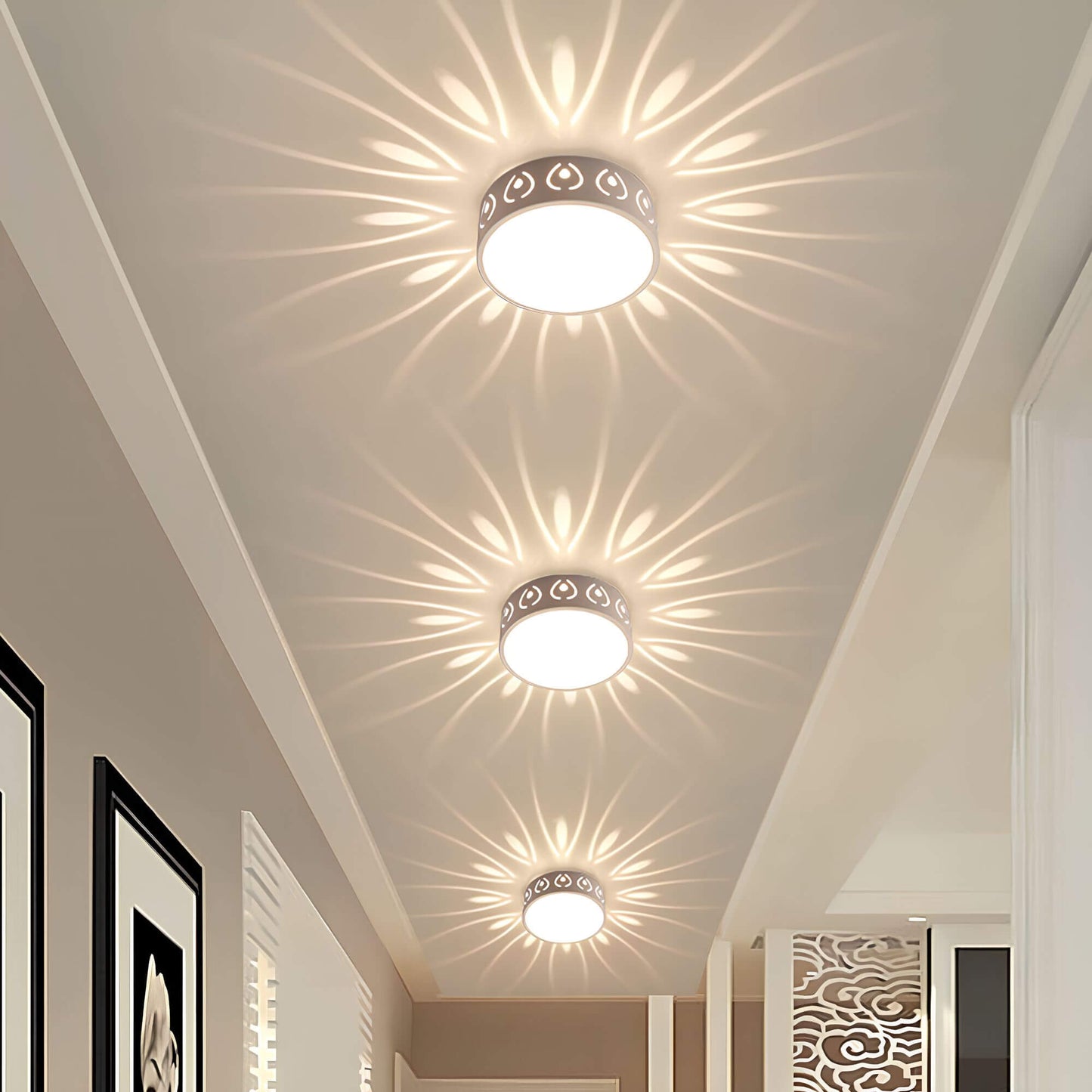 Moderne LED Deckenleuchte - Für Eingang, Flur und Balkon