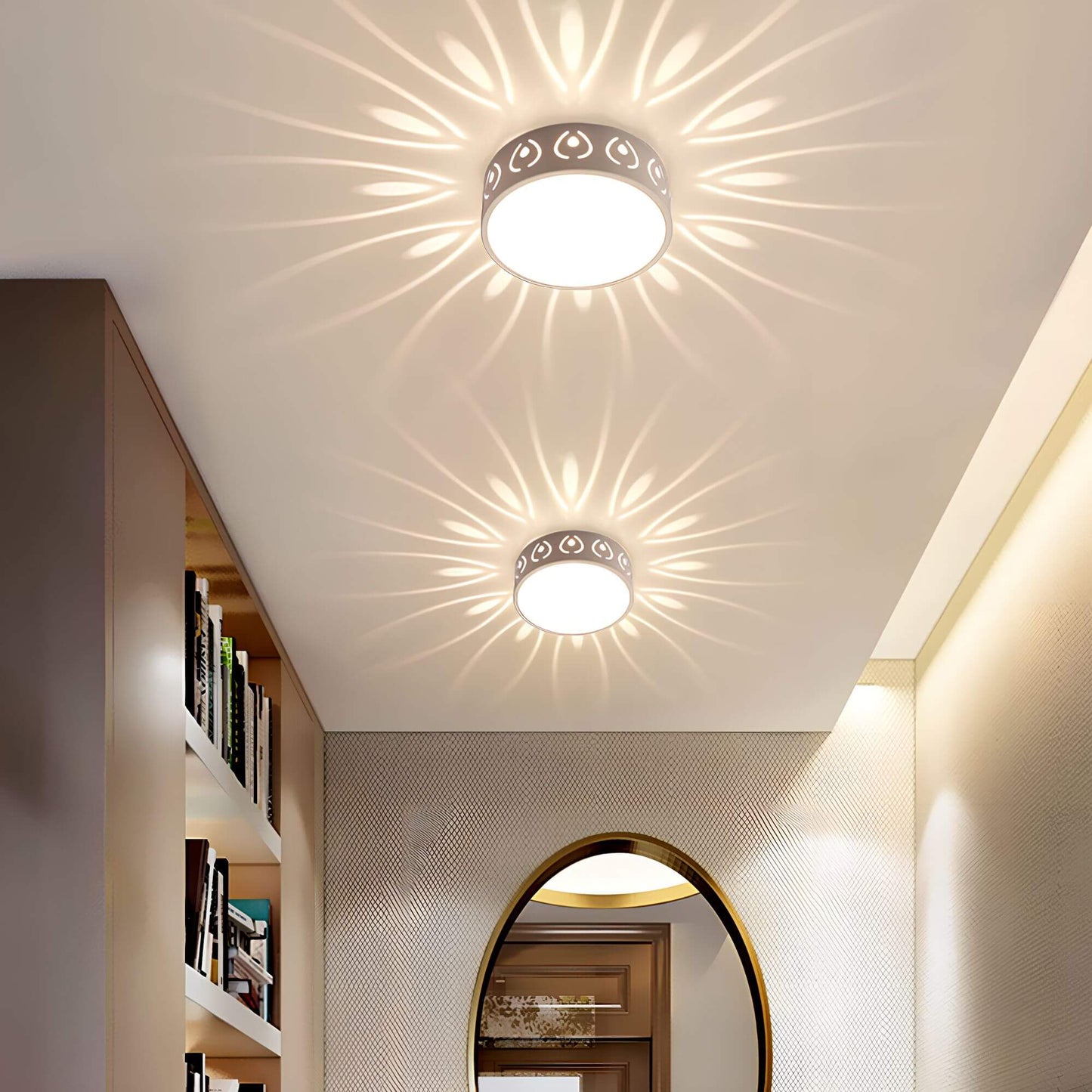 Moderne LED Deckenleuchte - Für Eingang, Flur und Balkon