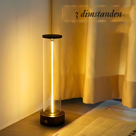 LumièreTube Tischlampe – Minimalistisches Design mit 3 Dimmstufen