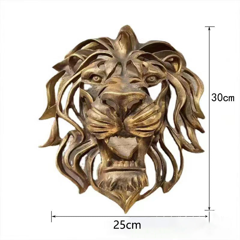 Majestätische Löwenkopf-Wanddekoration - Symbol für Kraft und Eleganz
