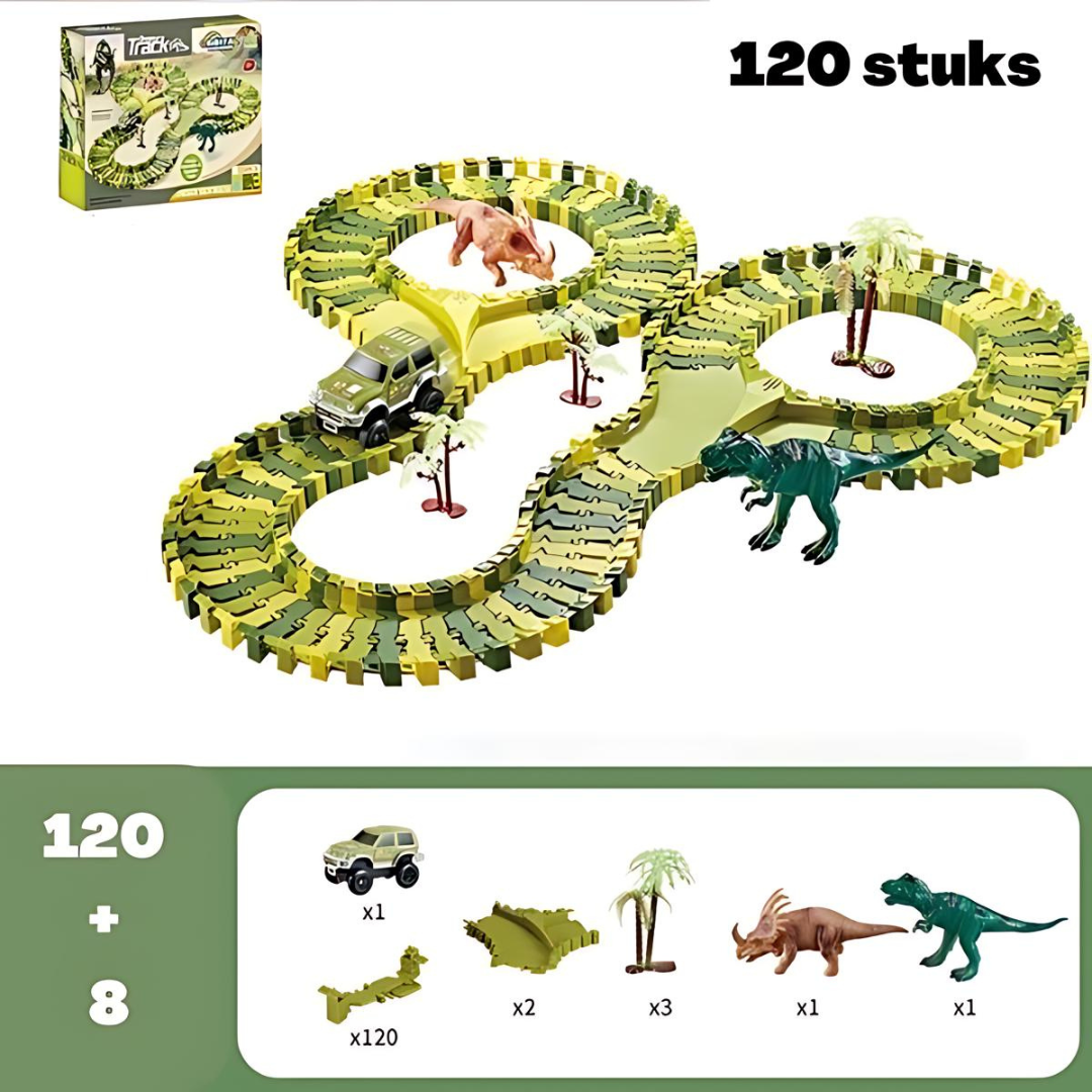 DinoCircuit - Dinosaurier Spielset mit 360-Grad Strecke
