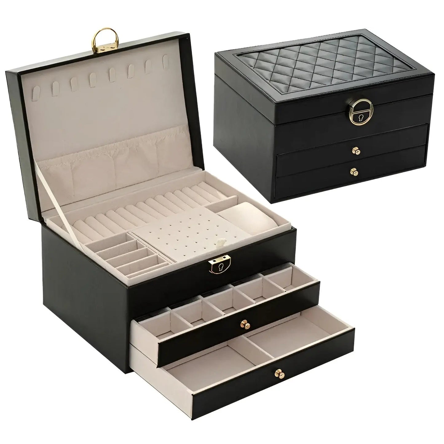 Luxuriöse Mehrschichtige Schmuckbox – Stilvoller & Langlebiger Organizer