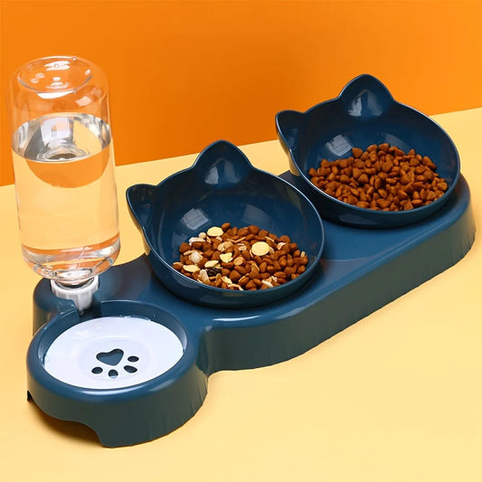 Katzenfutter- und Wassernapf mit Ohren-Design – Bequeme und verspielte Esserfahrung