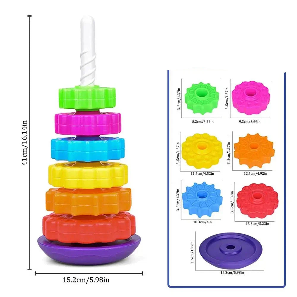Twist & Stapel Spielturm – Lernspiel Stapelspaß für Kleinkinder