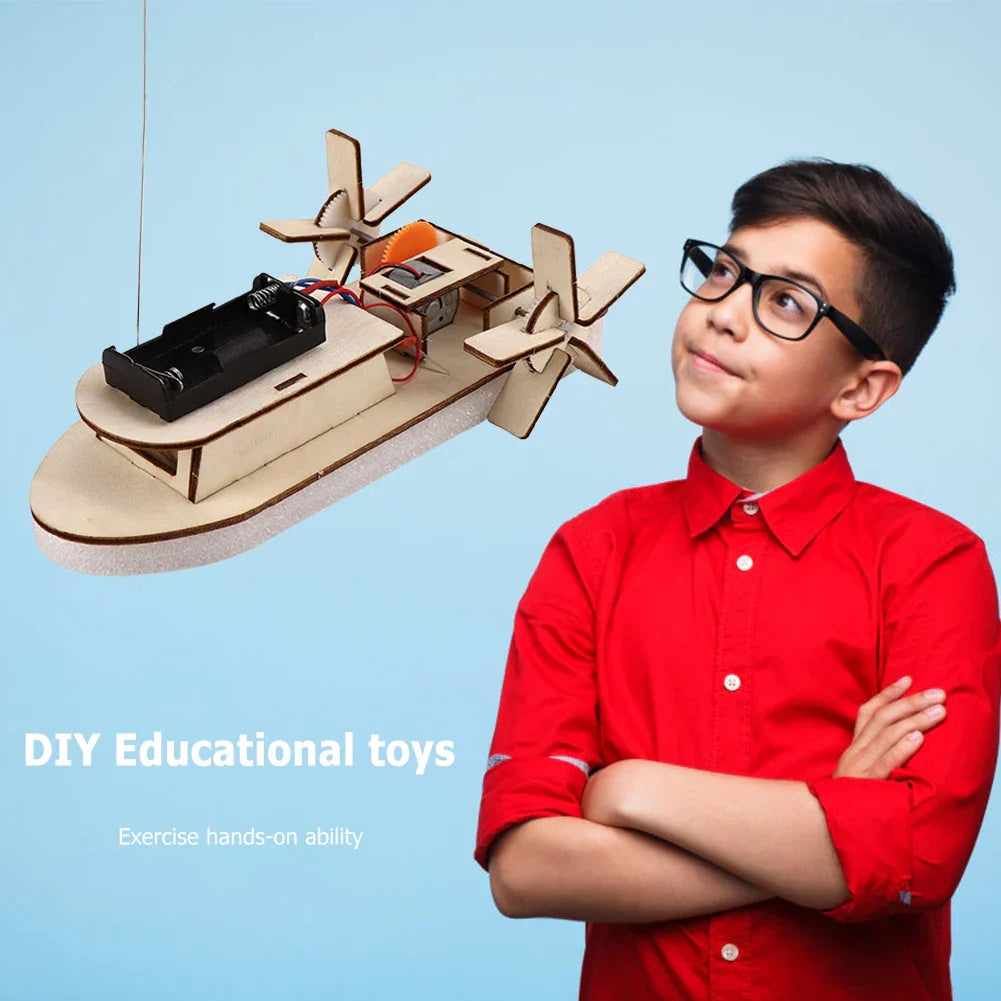 Bildungs Holz DIY Boot – Baue dein eigenes elektrisches Spielboot
