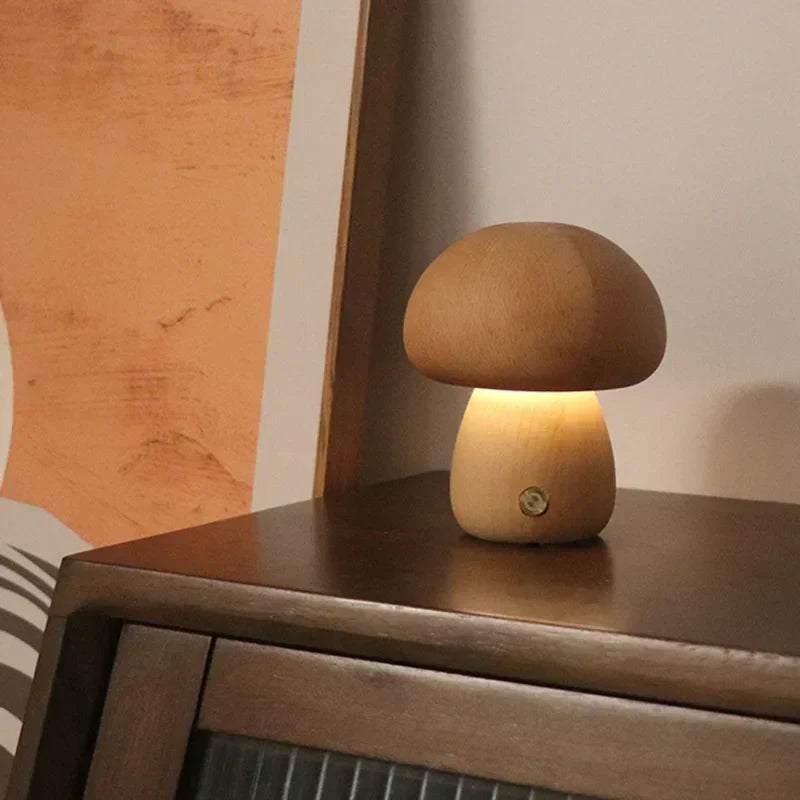 Paddenstoel Tafellamp – Warme LED Beleuchtung mit Touch-Steuerung