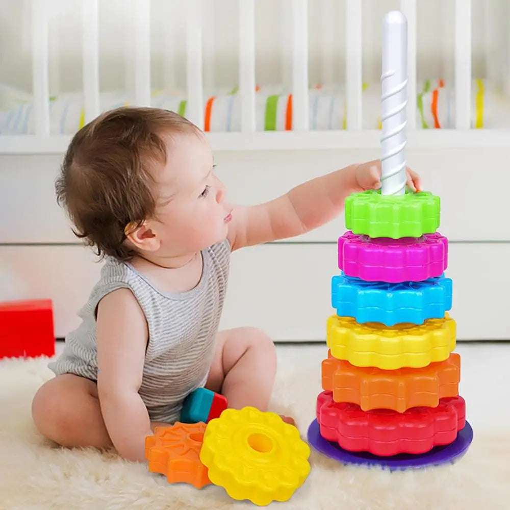 Twist & Stapel Spielturm – Lernspiel Stapelspaß für Kleinkinder