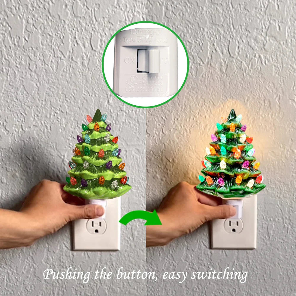 Keramischer Weihnachtsbaum Nachtlicht – Festliche Dekoration für Ihr Zuhause