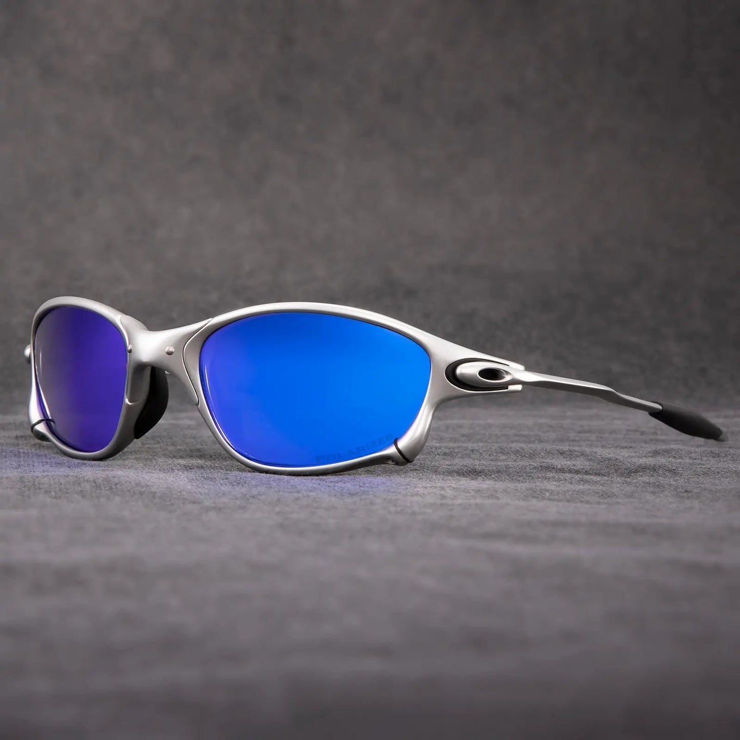 Sportliche Polarisierte Sonnenbrille – Metallrahmen mit Roten Gläsern