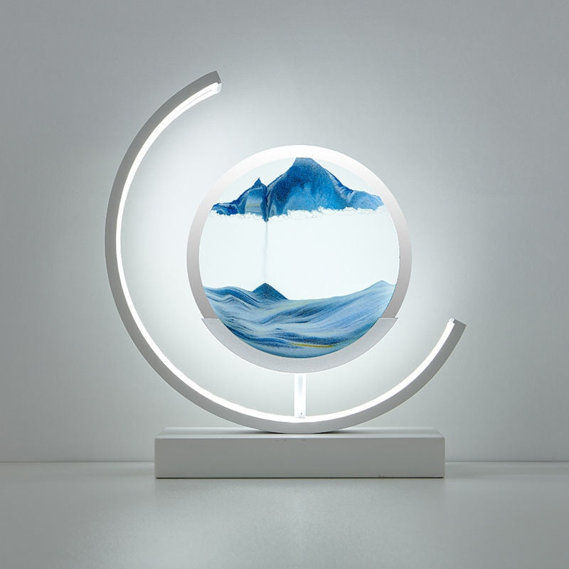 SandLight 3D Sandtischlampe – Entspannendes Design mit Bewegtem Sand