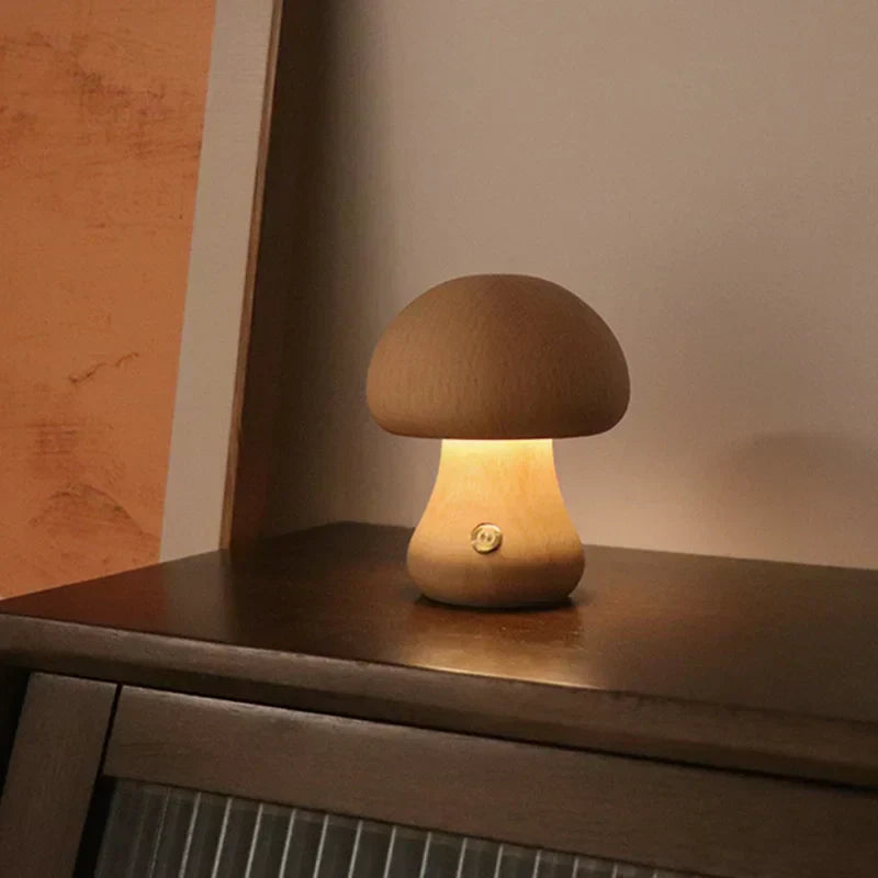 Paddenstoel Tafellamp – Warme LED Beleuchtung mit Touch-Steuerung