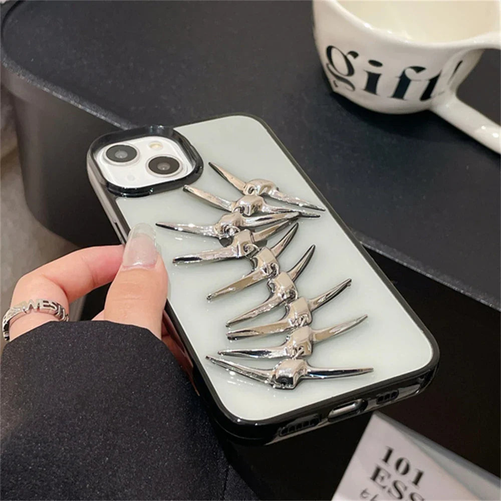 Handyhülle mit 3D Fischgrät-Design – Robust und Schutzgebend