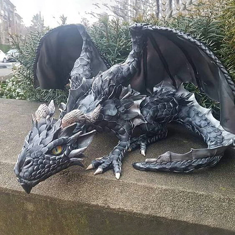 Legendärer Sitzender Drache – Magische Dekoration für Haus und Garten