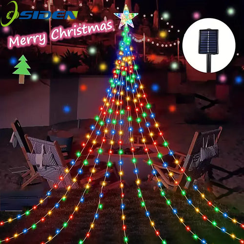 Solarbetriebene Weihnachtsbaumlichter - Strahlende Dekoration für ein magisches Weihnachtserlebnis