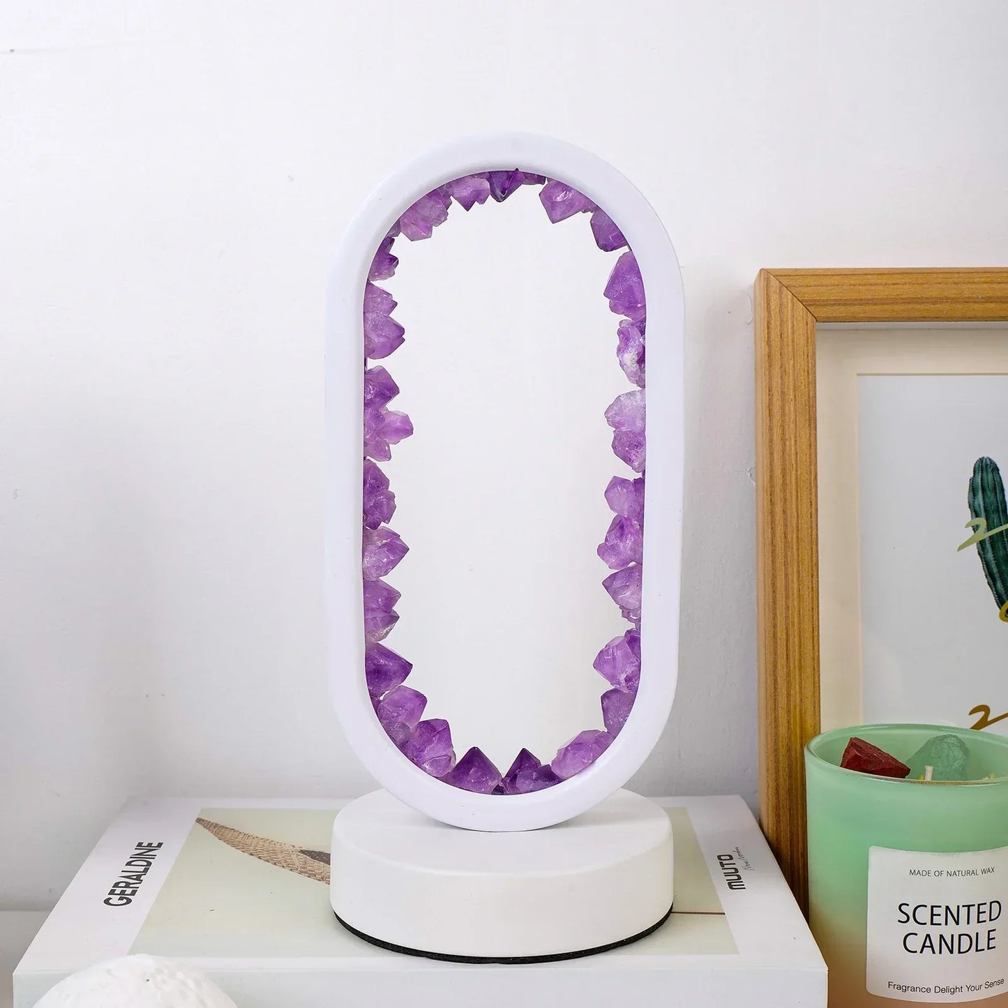 Elegante Amethyst-Kristalllampe – Ambient LED-Beleuchtung zur Entspannung