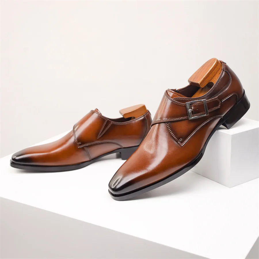 Torino Monk Strap Herrenschuhe – Modernes und Raffiniertes Design
