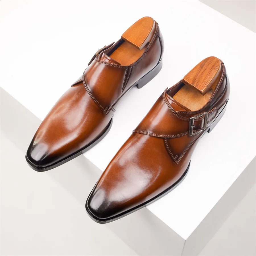 Torino Monk Strap Herrenschuhe – Modernes und Raffiniertes Design