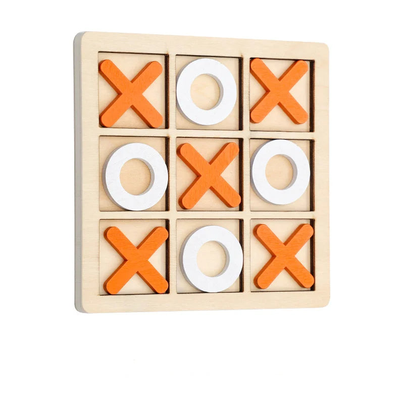 Holz-Tic-Tac-Toe-Spiel – Spaß & Strategie