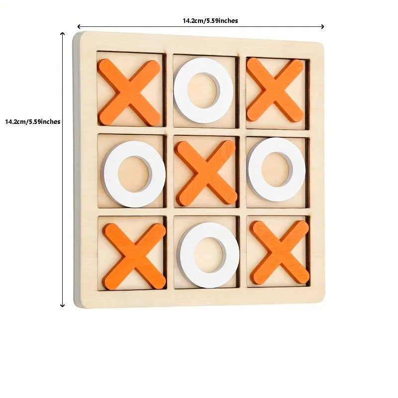 Holz-Tic-Tac-Toe-Spiel – Spaß & Strategie