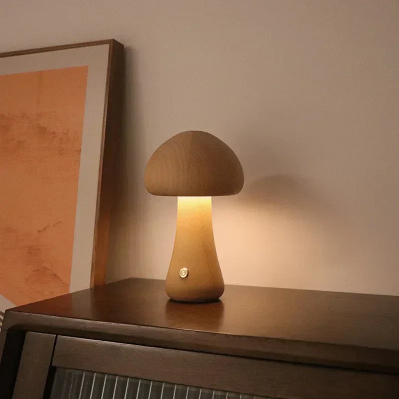 Paddenstoel Tafellamp – Warme LED Beleuchtung mit Touch-Steuerung