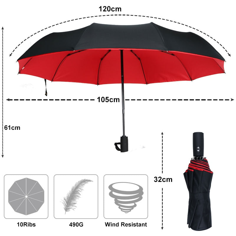 StormShield Regenschirm – Windbeständig und Handlich, Schutz gegen Regen