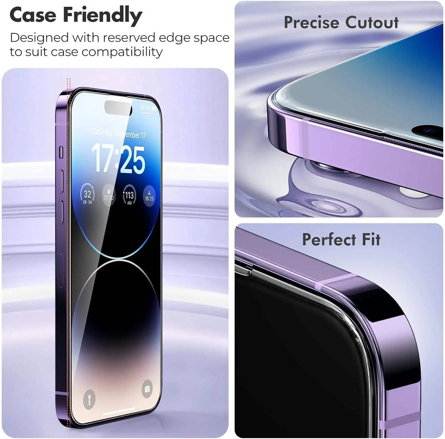 iPhone Displayschutzfolie aus gehärtetem Glas – Vollständiger Schutz