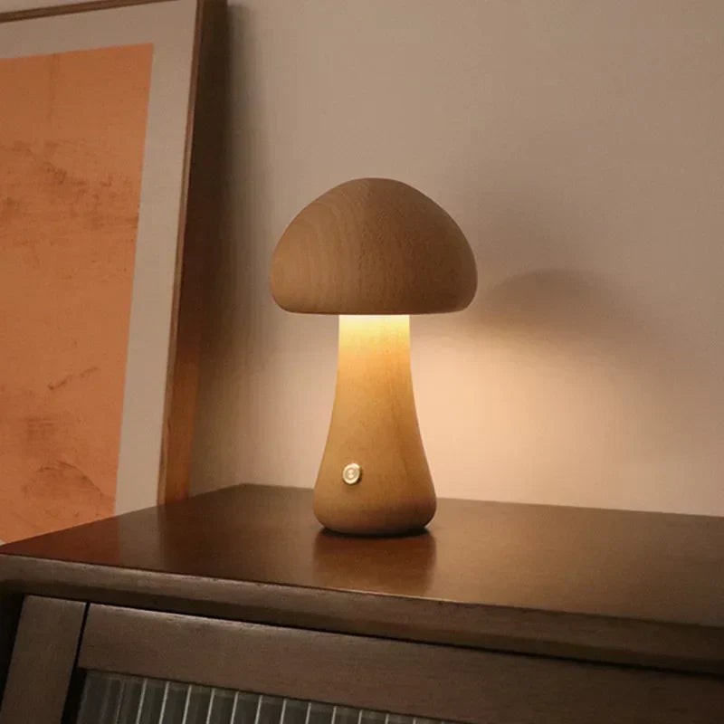 Paddenstoel Tafellamp – Warme LED Beleuchtung mit Touch-Steuerung