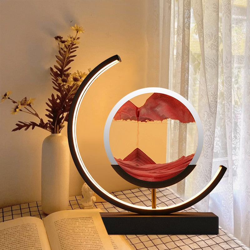 SandLight 3D Sandtischlampe – Entspannendes Design mit Bewegtem Sand