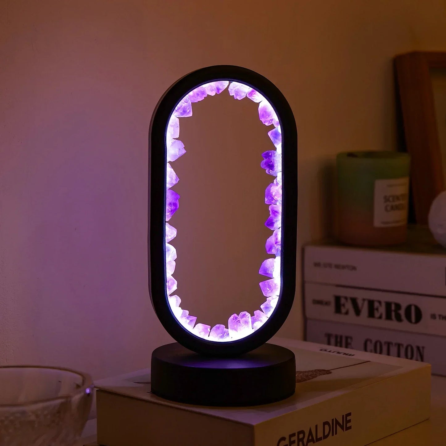 Elegante Amethyst-Kristalllampe – Ambient LED-Beleuchtung zur Entspannung