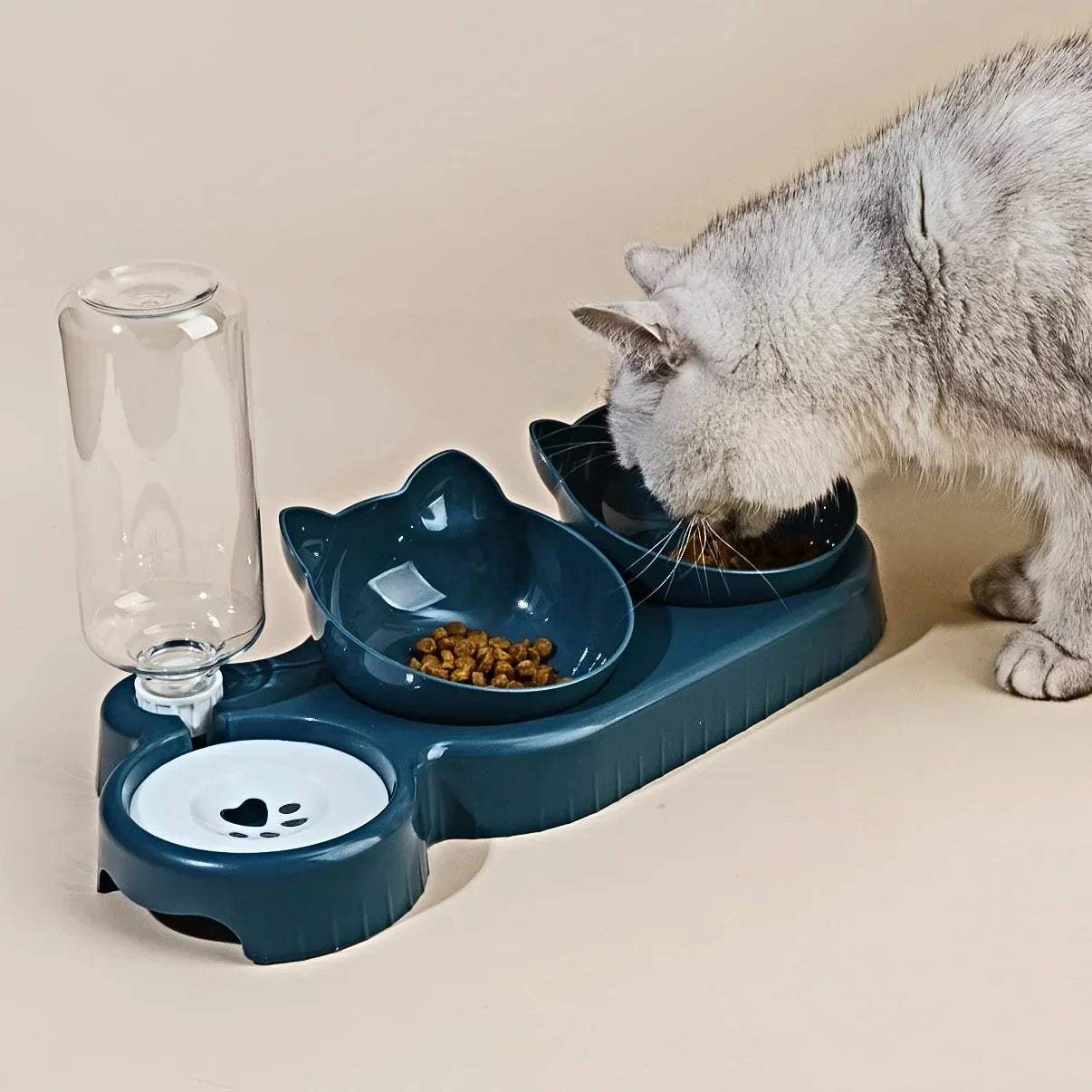 Katzenfutter- und Wassernapf mit Ohren-Design – Bequeme und verspielte Esserfahrung