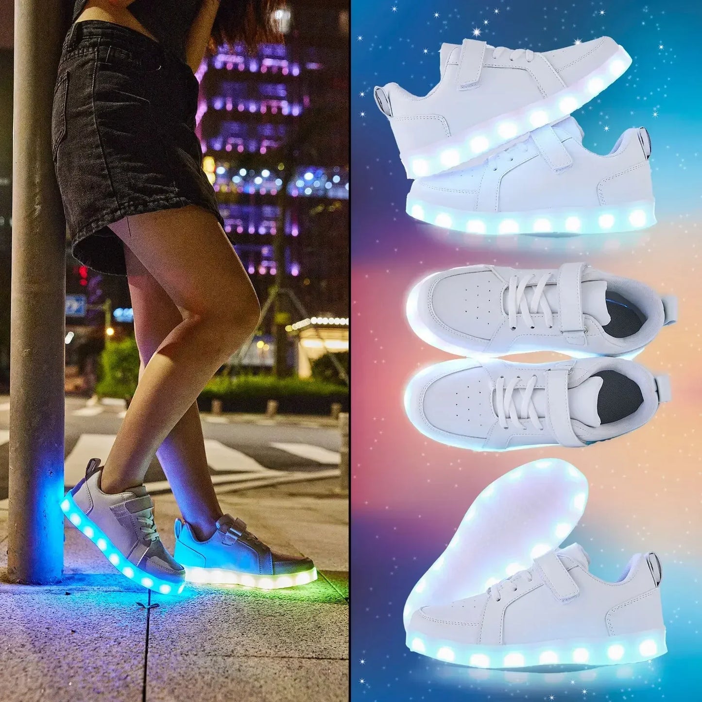 Stralende Stappers - LED-Schuhe für Kinder, die Leuchten