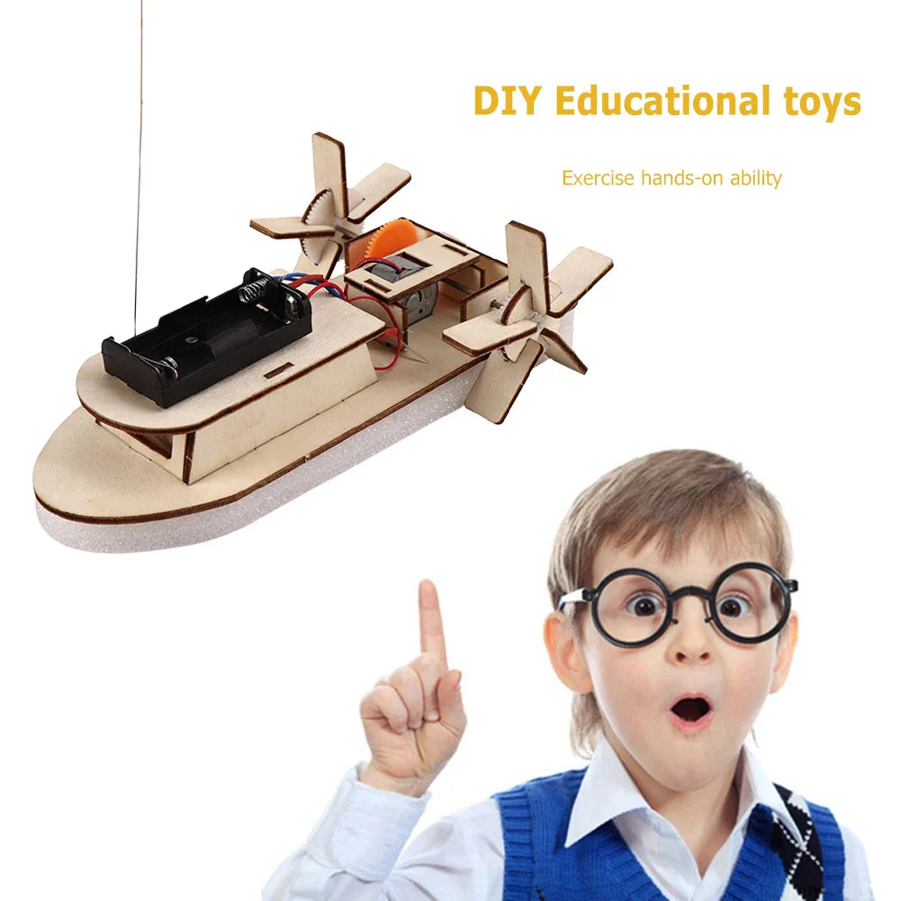 Bildungs Holz DIY Boot – Baue dein eigenes elektrisches Spielboot