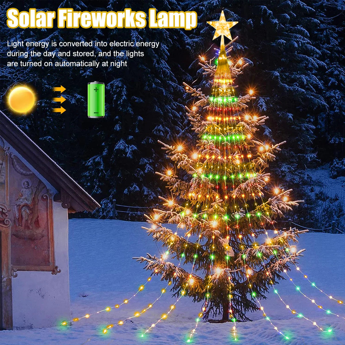 Solarbetriebene Weihnachtsbaumlichter - Strahlende Dekoration für ein magisches Weihnachtserlebnis