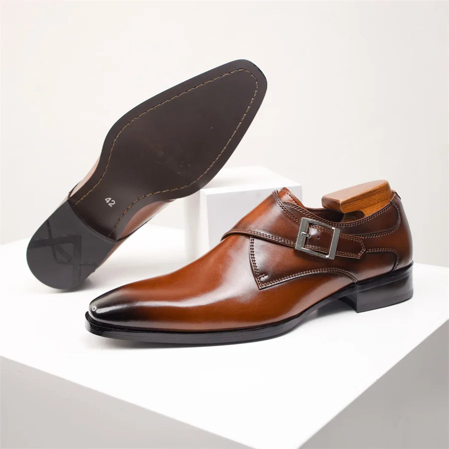 Torino Monk Strap Herrenschuhe – Modernes und Raffiniertes Design