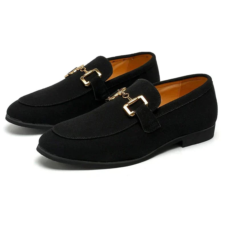 Nero – Wildleder-Loafer mit Metall-Schnalle